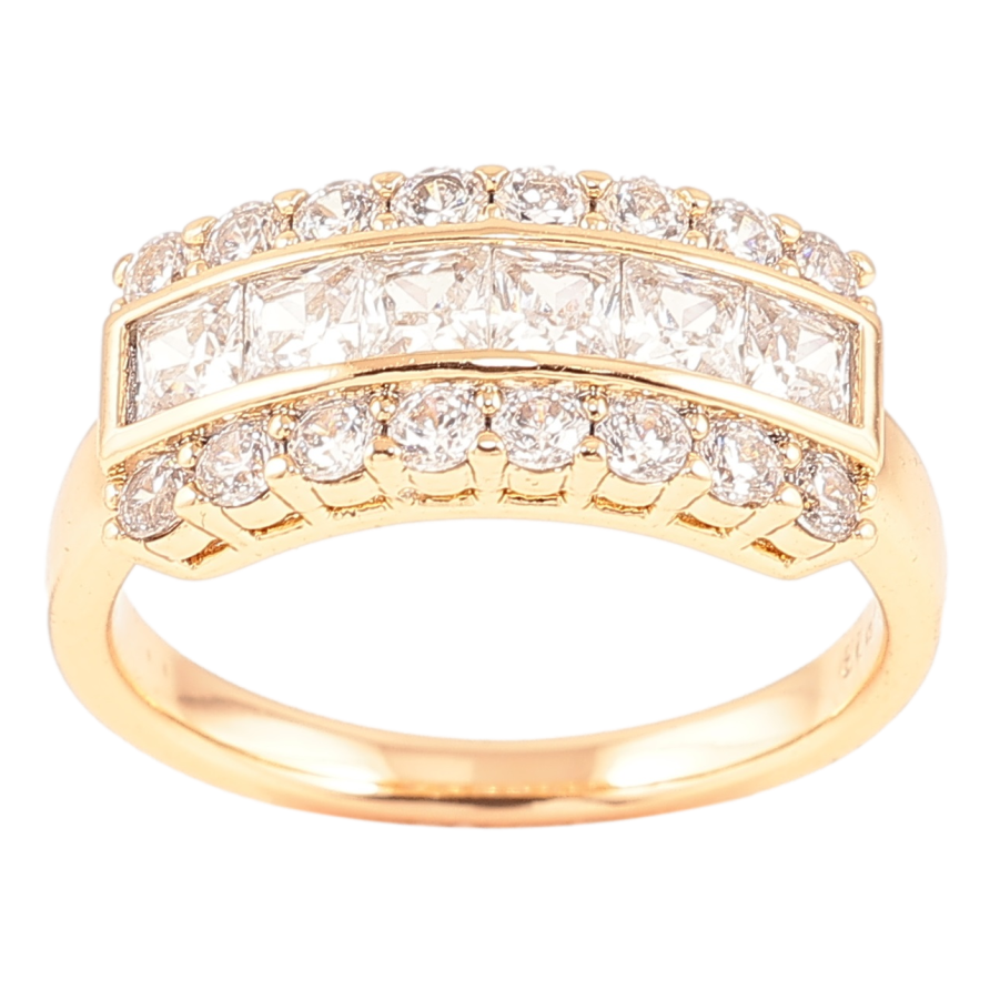 Каблучка Xuping Позолота 18K «Інкрустація цирконієм» фото №1 Каблучка Xuping Позолота 18K «Інкрустація цирконієм» фото №1