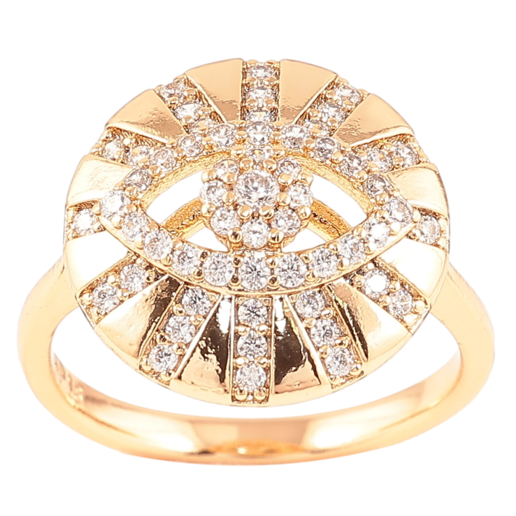 Каблучка Xuping Позолота 18K «Візерунок очей з інкрустацією цирконієм» фото №23