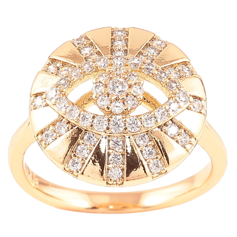 Каблучка Xuping Позолота 18K «Візерунок очей з інкрустацією цирконієм» фото №1