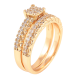 Кольцо Xuping Позолота 18K Двойное с инкрустацией цирконием фото №3