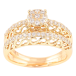 Кольцо Xuping Позолота 18K Двойное, резной узор с цирконием фото №1 Кольцо Xuping Позолота 18K Двойное, резной узор с цирконием фото №1