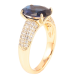 Кольцо Xuping Позолота 18K Инкрустация цирконием с синим фианитом фото №2 Кольцо Xuping Позолота 18K Инкрустация цирконием с синим фианитом фото №2