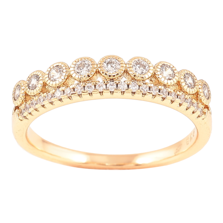 Кольцо Xuping Позолота 18K Инкрустация цирконием фото №10