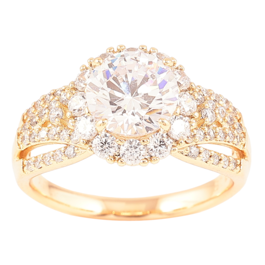 Кольцо Xuping Позолота 18K Инкрустация цирконием фото №1