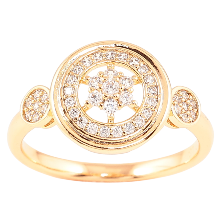 Каблучка Xuping Позолота 18K «Візерунок з інкрустацією цирконієм» фото №9