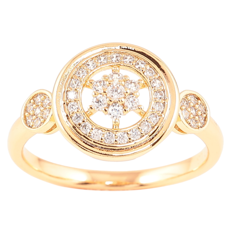 Каблучка Xuping Позолота 18K «Візерунок з інкрустацією цирконієм» фото №2