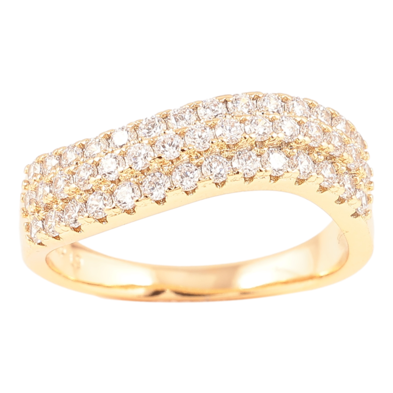 Кольцо Xuping Позолота 18K Инкрустация цирконием фото №1