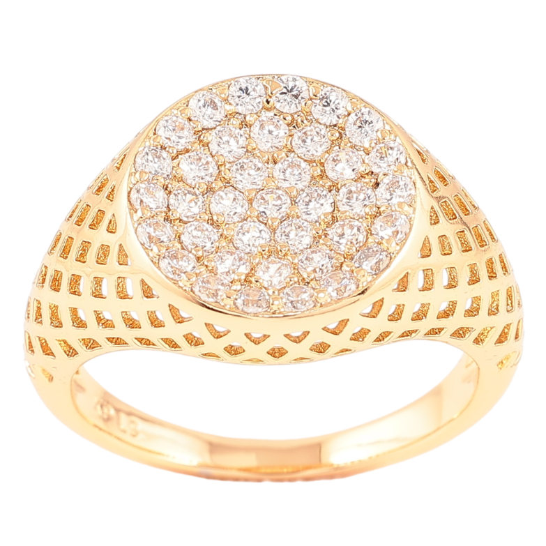 Перстень Xuping Позолота 18K Узор с цирконием фото №1 Перстень Xuping Позолота 18K Узор с цирконием фото №1