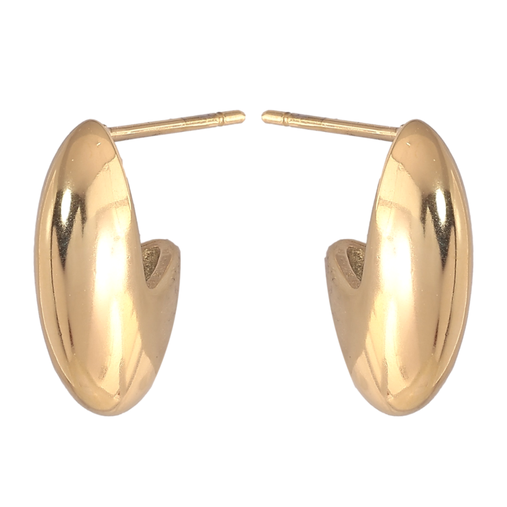 Серьги Xuping TTM Stainless Steel цвет 14К пусеты Объемные дуги фото №14