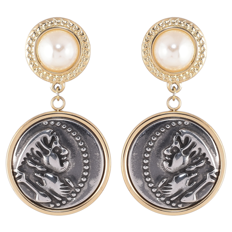 Сережки Xuping TTM Stainless Steel колір Позолота 14K + Родій пусети «Декоративні підвіски» фото №1 Сережки Xuping TTM Stainless Steel колір Позолота 14K + Родій пусети «Декоративні підвіски» фото №1