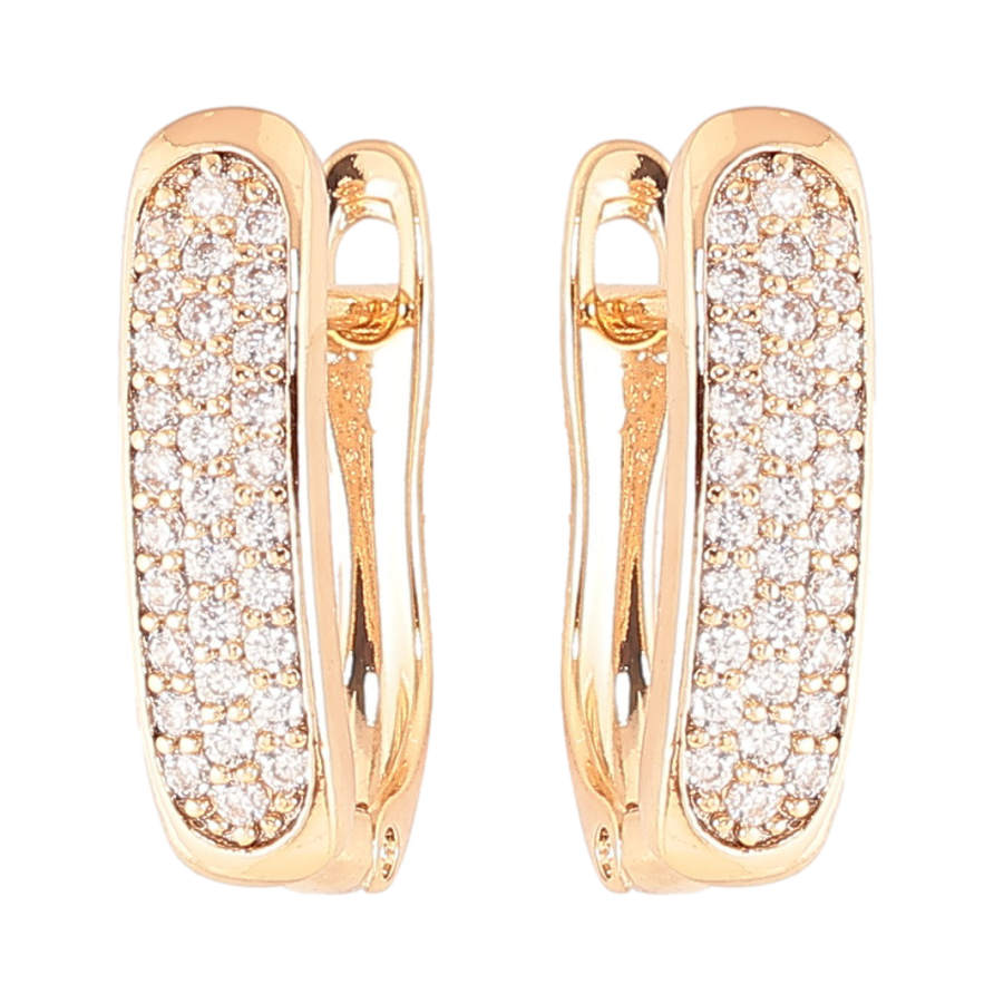 Сережки Xuping Позолота 18K англійський замок «Інкрустація цирконієм» фото №1 Сережки Xuping Позолота 18K англійський замок «Інкрустація цирконієм» фото №1