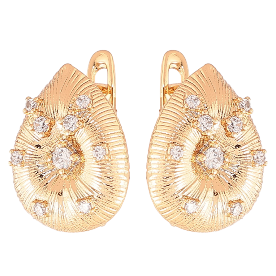 Сережки Xuping Позолота 18K англійський замок «Декоративні крапельки з цирконієм» фото №1 Сережки Xuping Позолота 18K англійський замок «Декоративні крапельки з цирконієм» фото №1