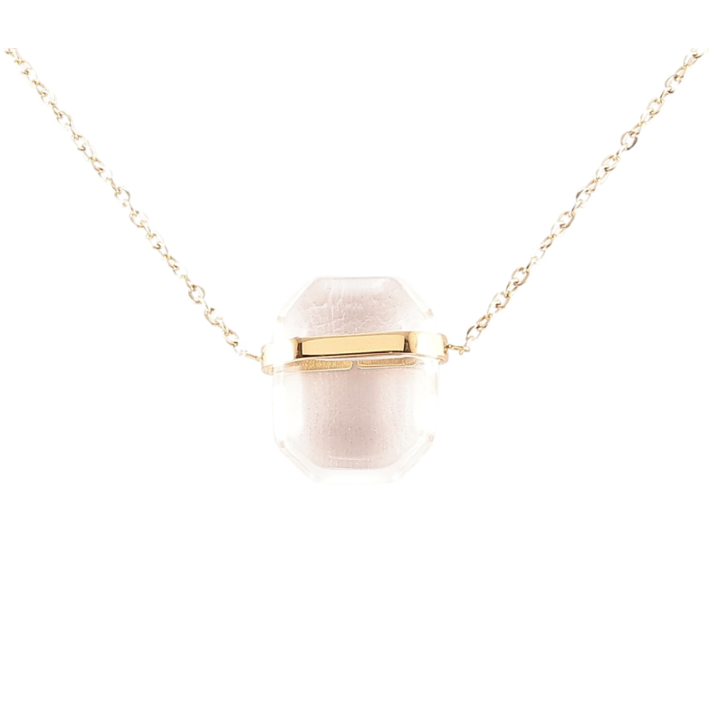 Підвіска на ланцюжку Xuping ТТМ Stainless Steel колір 14К «Кристал прозорий» дл.46-51см х 1мм фото №1 Підвіска на ланцюжку Xuping ТТМ Stainless Steel колір 14К «Кристал прозорий» дл.46-51см х 1мм фото №1