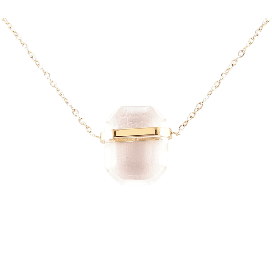 Підвіска на ланцюжку Xuping ТТМ Stainless Steel колір 14К «Кристал прозорий» дл.46-51см х 1мм фото №1