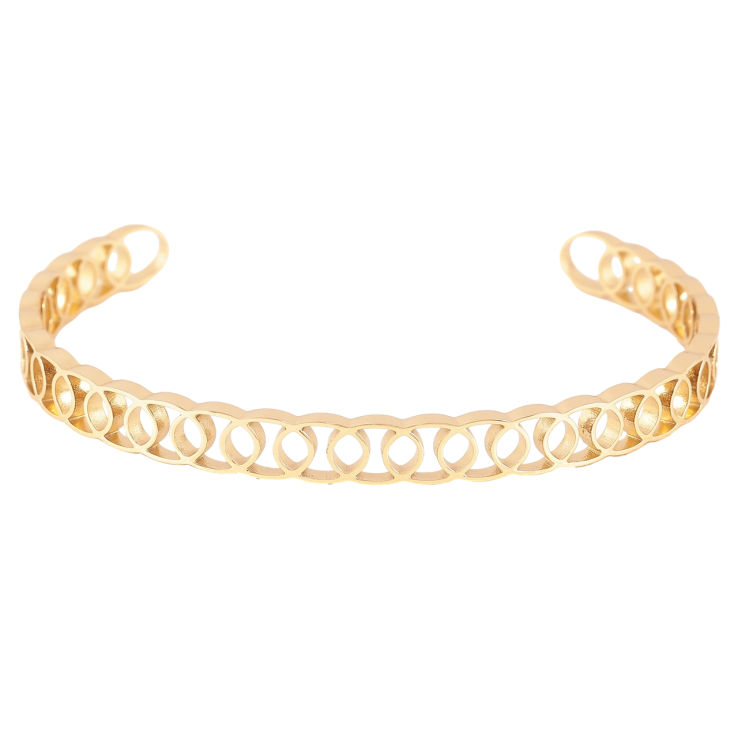 Браслет Xuping ТТМ Stainless Steel колір 14K Різьблений візерунок» ø 6.3см фото №23