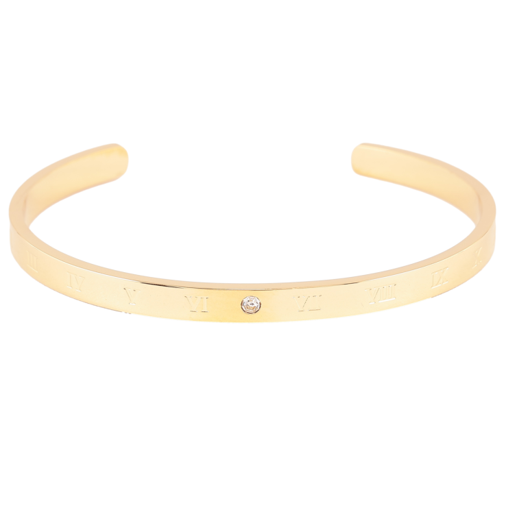 Браслет Xuping ТТМ Stainless Steel колір 14K Римські цифри з кристалом» ø 6см фото №22