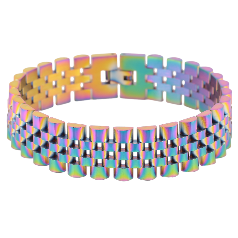 Браслет Xuping ТТМ Stainless Steel цвет Хамелеон Браслетное плетение размер 21.5см х 16мм фото №4