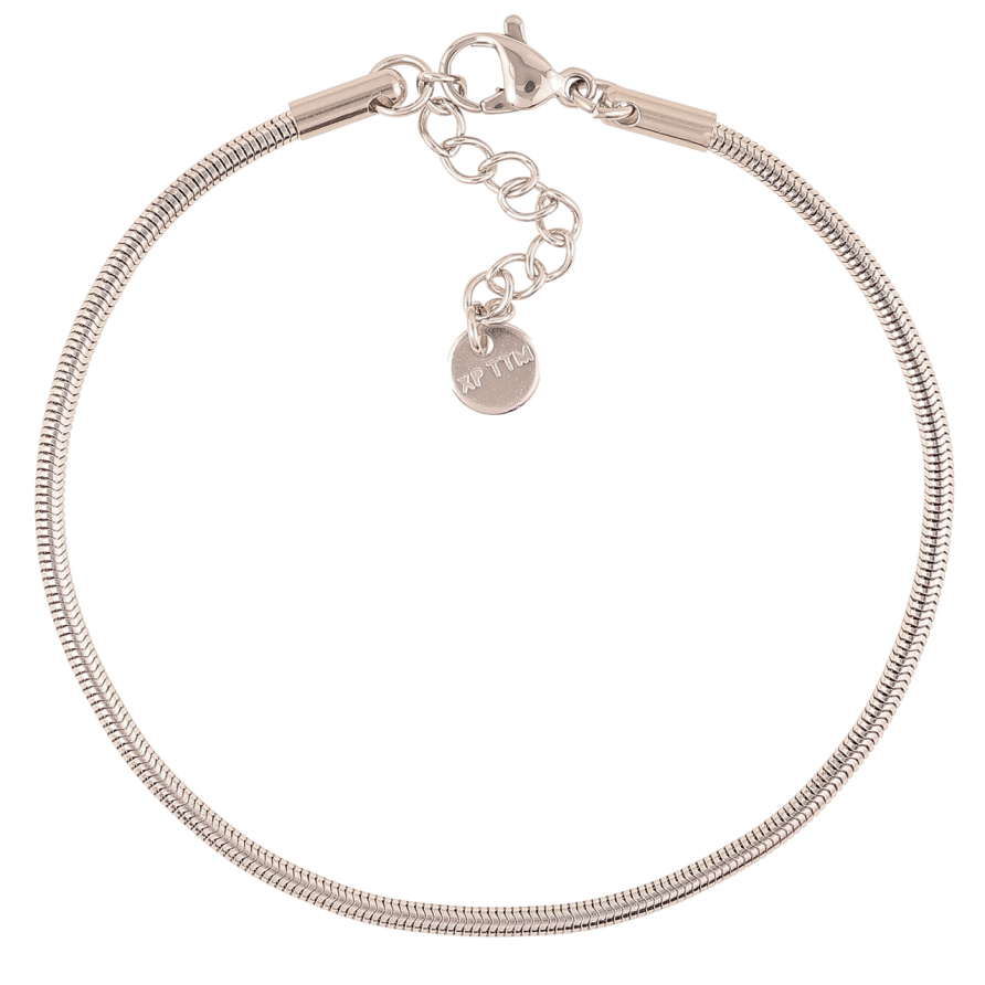 Браслет Xuping ТТМ Stainless Steel колір Родій «Ювелірний шнур» розмір з доп.ланцюжком 17.5-20.5см х 2мм фото №1