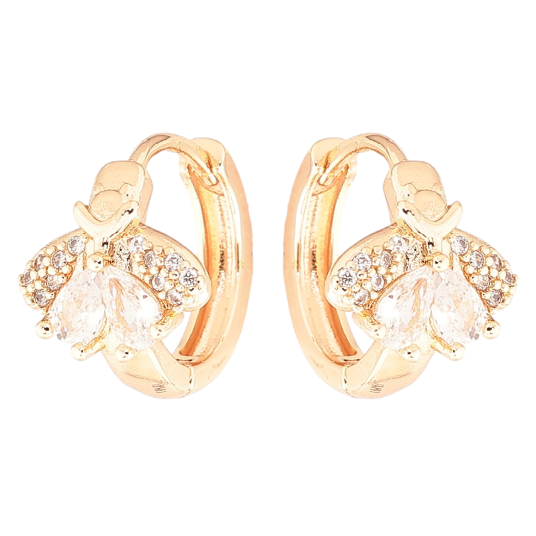 Сережки Xuping M&L Колір 18K колечка Мушки з цирконієм» фото №1