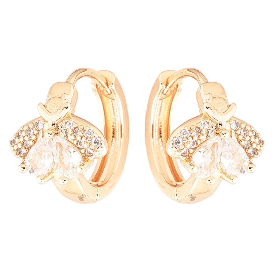 Сережки Xuping M&L Колір 18K колечка Мушки з цирконієм» фото №1