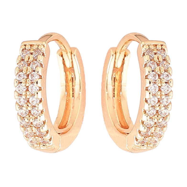 Сережки Xuping M&L Колір 18K колечка «Інкрустація цирконієм» фото №1