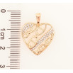 Кулон Xuping M&L Колір 18K «Сердечко з візерунком і цирконієм» для ланцюжка до 5мм фото №2