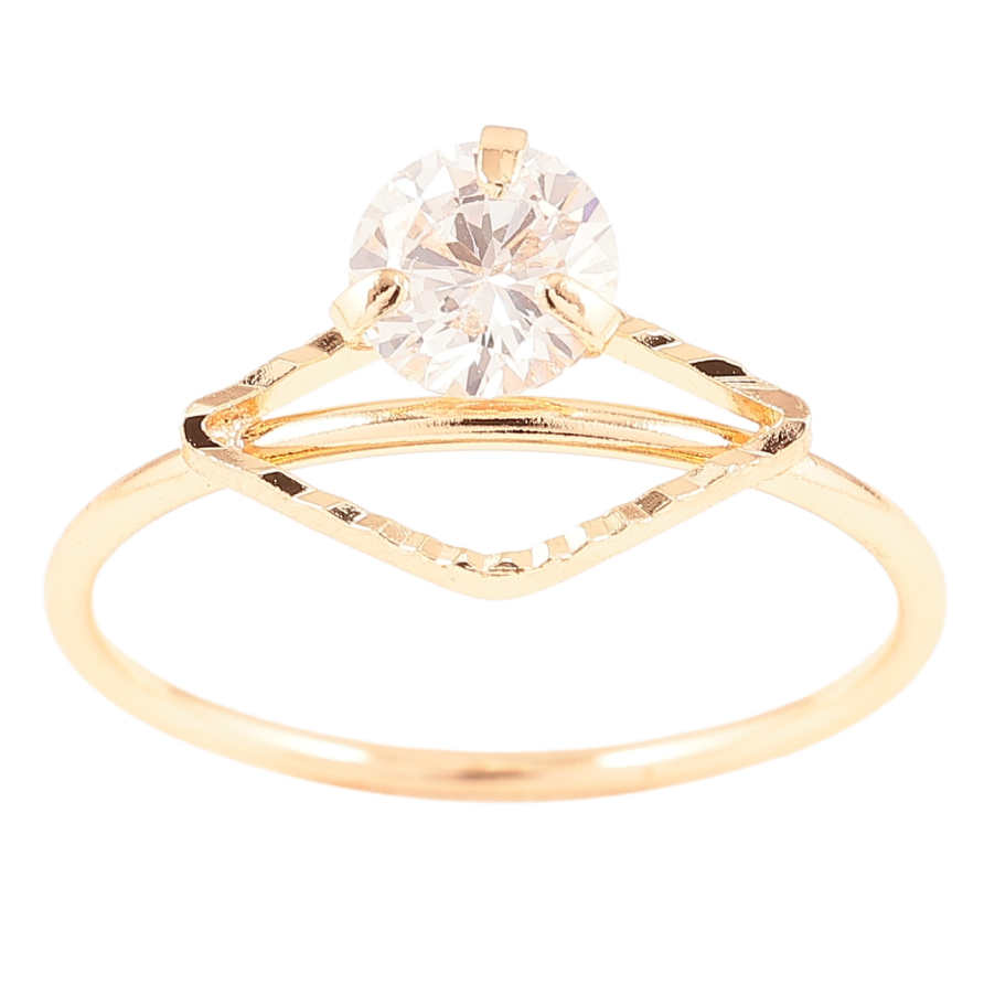 Каблучка Xuping M&L Колір 18К «Ромб з кристалом» фото №1