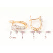 Серьги Xuping Позолота 18K + Родий английский замок Узор с цирконием фото №2 Серьги Xuping Позолота 18K + Родий английский замок Узор с цирконием фото №2