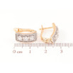 Серьги Xuping Позолота 18K + Родий английский замок Инкрустация цирконием фото №2