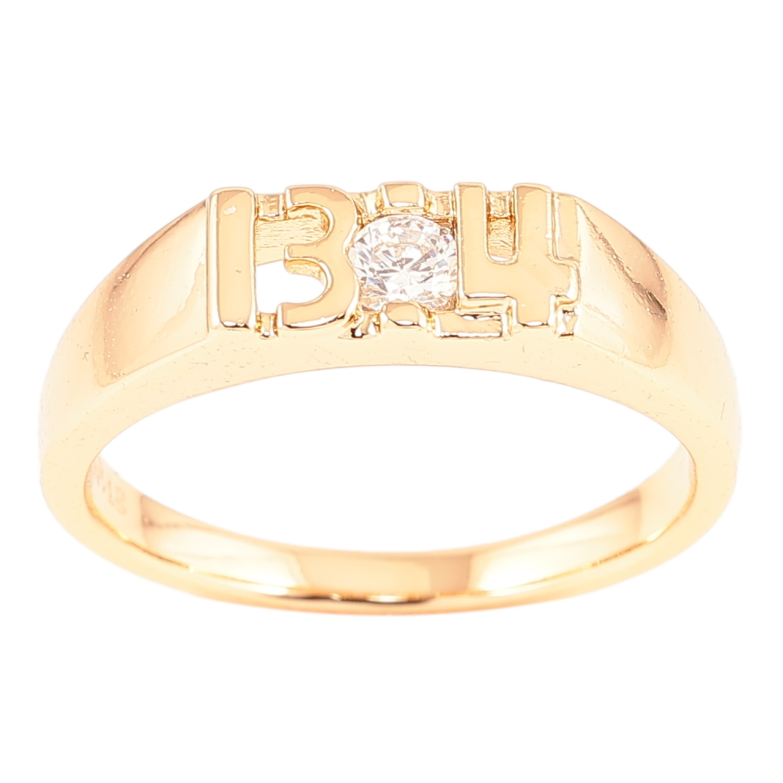 Кольцо Xuping Позолота 18K Цифры с фианитом фото №1