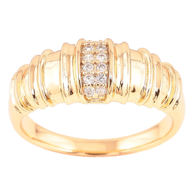 Каблучка Xuping Позолота 18K «Декоративний візерунок з цирконієм» фото №5