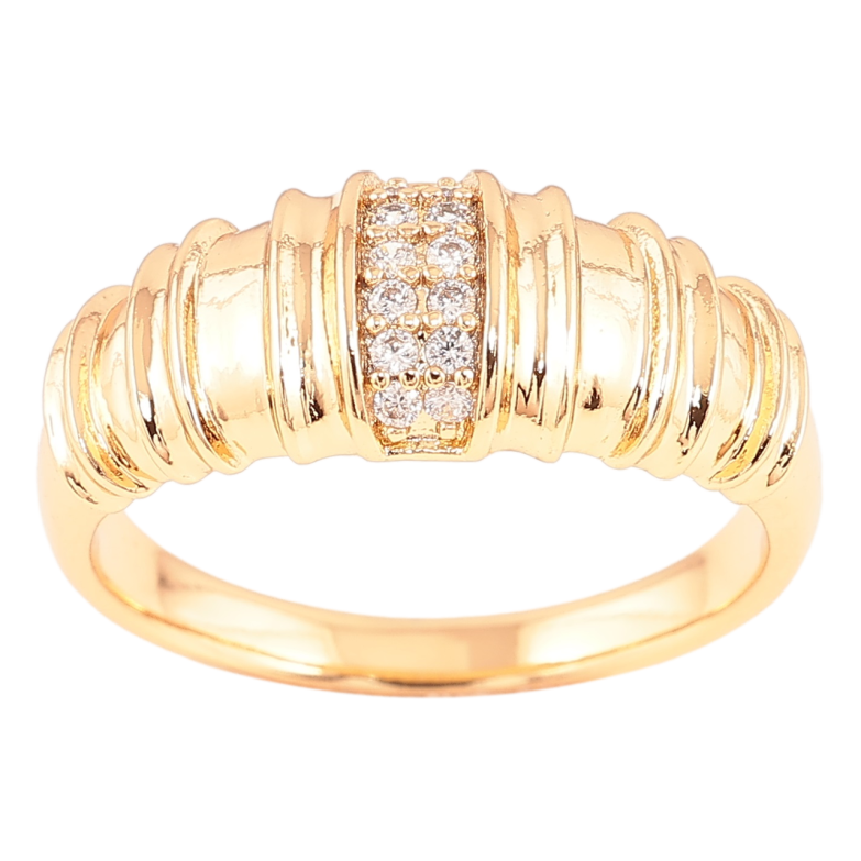 Каблучка Xuping Позолота 18K «Декоративний візерунок з цирконієм» фото №1