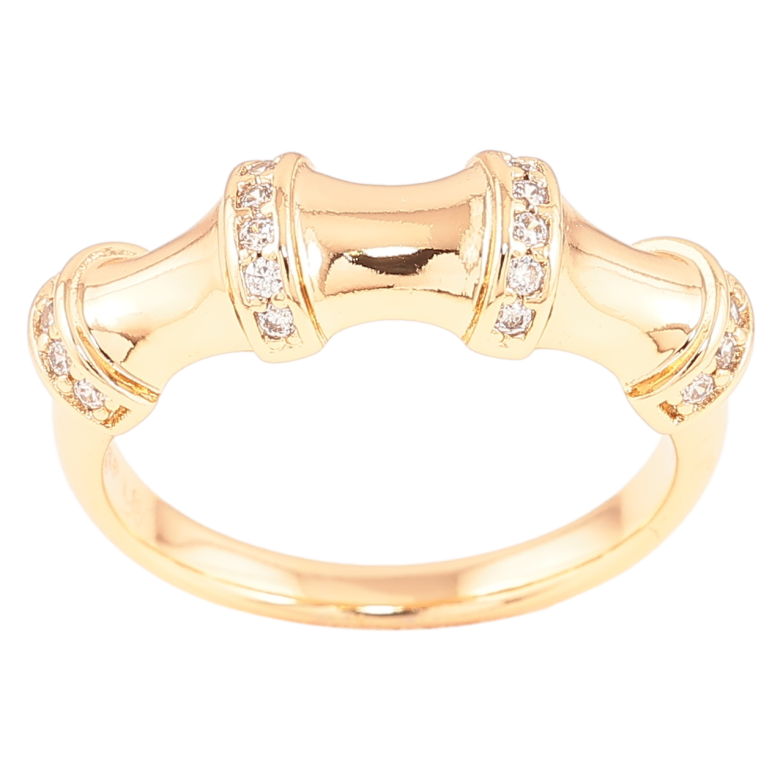 Каблучка Xuping Позолота 18K «Декоративний візерунок з цирконієм» фото №1