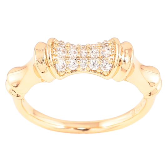 Кольцо Xuping Позолота 18K Декоративный узор с цирконием фото №1
