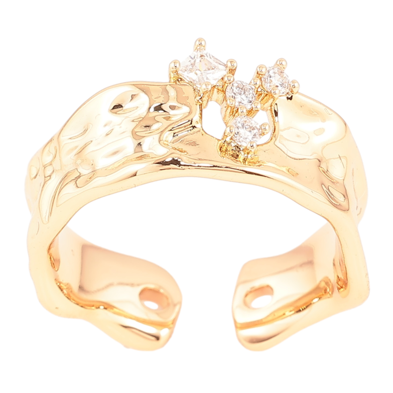 Каблучка Xuping Позолота 18K «Декоративний візерунок із цирконієм» фото №1