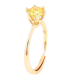 Каблучка Xuping Позолота 18K «Жовтий фіаніт, ø 6мм» фото №2