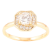 Кольцо Xuping Позолота 18K Фианит в декоративном обрамлении циркония фото №1