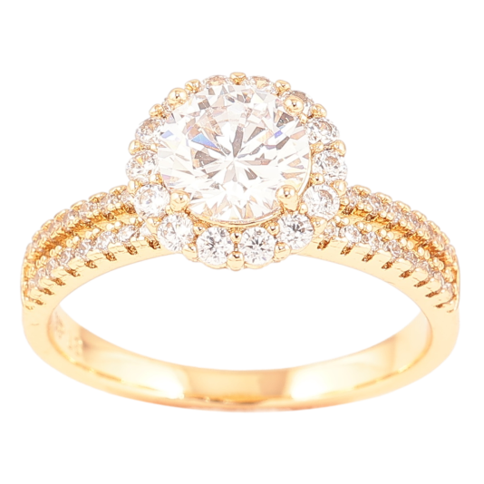 Кольцо Xuping Позолота 18K Инкрустация цирконием фото №1 Кольцо Xuping Позолота 18K Инкрустация цирконием фото №1