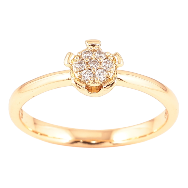 Кольцо Xuping Позолота 18K Узор с цирконием фото №11