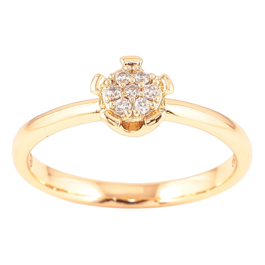 Каблучка Xuping Позолота 18K «Візерунок з цирконієм» фото №1