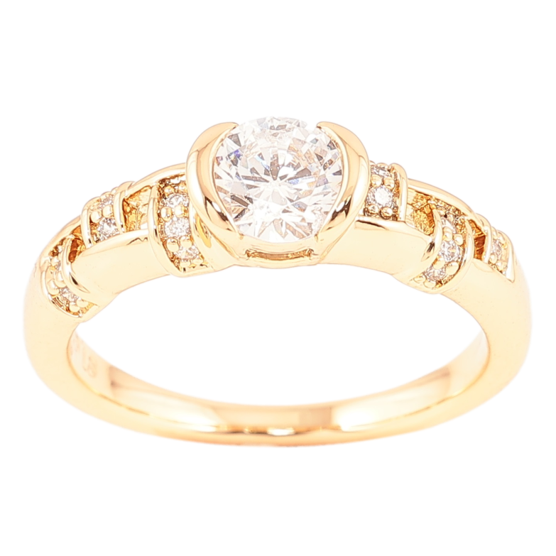 Каблучка Xuping Позолота 18K «Візерунок цирконієм з фіанітом» фото №1