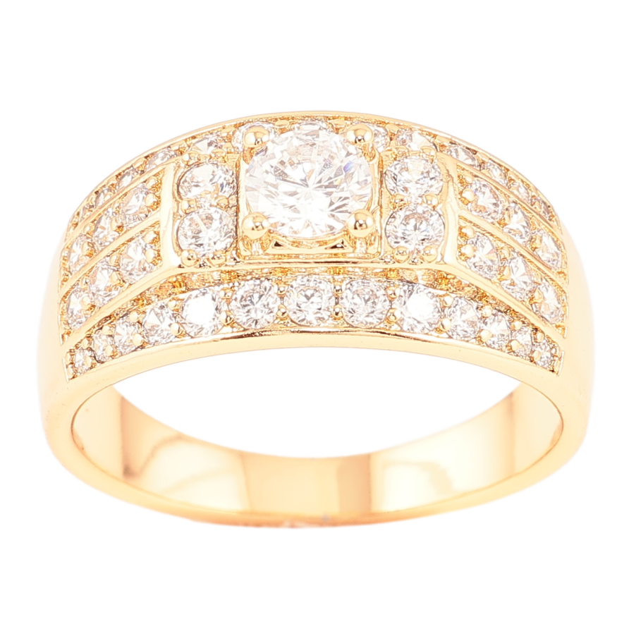 Перстень Xuping Позолота 18K Инкрустация цирконием фото №1 Перстень Xuping Позолота 18K Инкрустация цирконием фото №1