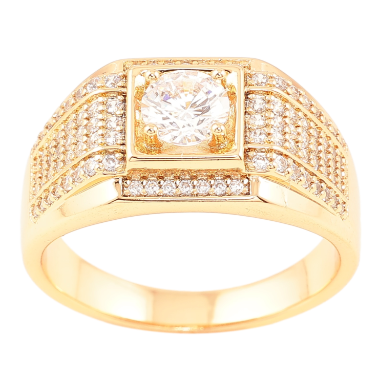 Перстень Xuping Позолота 18K Інкрустація цирконієм» фото №24