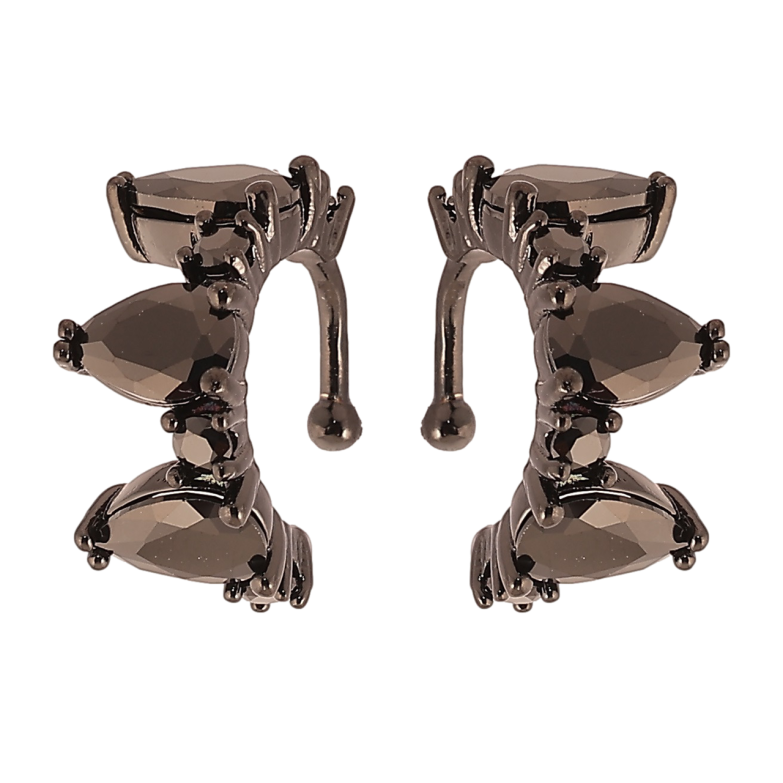 Сережки Xuping Позолота Black (чорне золото) кафи «Доріжки чорного цирконію» фото №1 Сережки Xuping Позолота Black (чорне золото) кафи «Доріжки чорного цирконію» фото №1