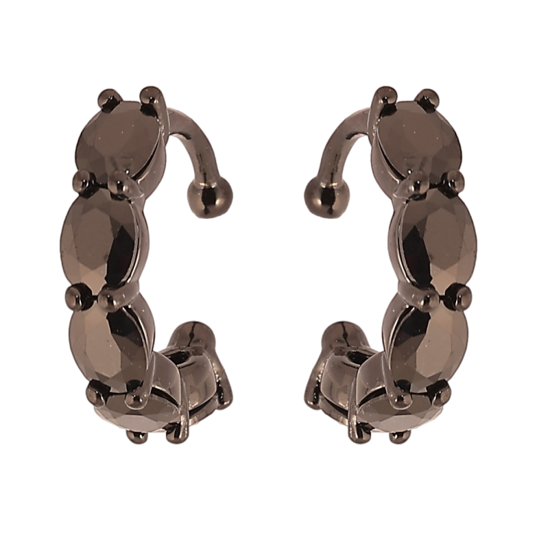 Сережки Xuping Позолота Black (чорне золото) кафи «Доріжки чорного цирконію» фото №1 Сережки Xuping Позолота Black (чорне золото) кафи «Доріжки чорного цирконію» фото №1