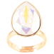 Кольцо Xuping цвет 18K с кр-ми Swarovski Кристалл АВ, 14х19мм фото №1 Кольцо Xuping цвет 18K с кр-ми Swarovski Кристалл АВ, 14х19мм фото №1