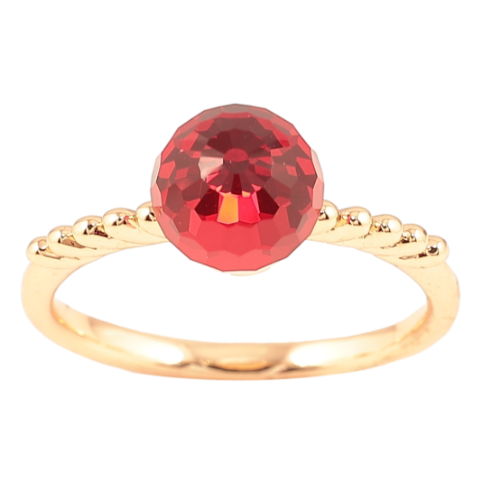 Кольцо Xuping цвет 18K с кр-ми Swarovski Кристальный шарик Siam фото №1 Кольцо Xuping цвет 18K с кр-ми Swarovski Кристальный шарик Siam фото №1