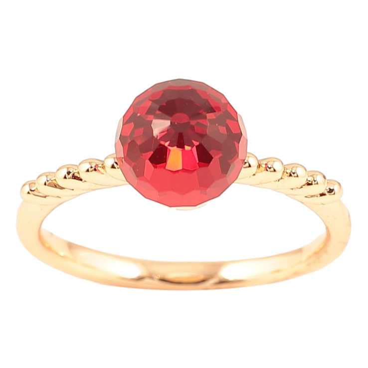 Кольцо Xuping цвет 18K с кр-ми Swarovski Кристальный шарик Siam фото №25