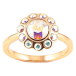 Кольцо Xuping цвет 18K с кр-ми Swarovski Цветочек из кристаллов АВ фото №1