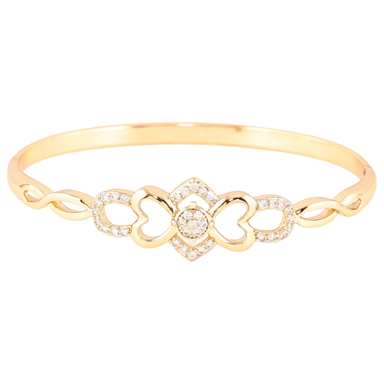 Браслет Xuping Позолота 18K Узор с цирконием ø 6см фото №1